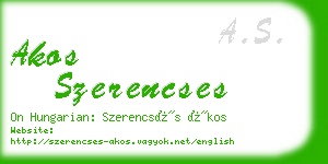 akos szerencses business card